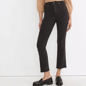 Madewell Cali Demi-Boot Jeans: Raw-Hem Edition - Gray Black Size 25